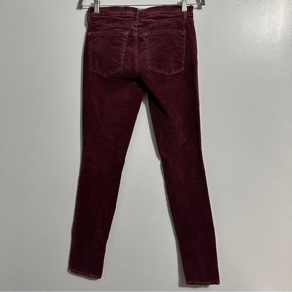 Loft modern skinny wine colored corduroy pants size 26/2 - Picture 7 of 7